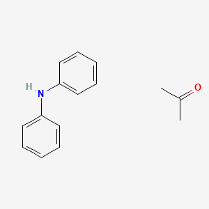 molecular formula C15H17NO B1605806 2-Propanone, polymer with N-phenylbenzenamine CAS No. 9003-79-6