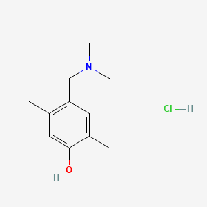 molecular formula C11H18ClNO B1605814 Phenol, 4-[(dimethylamino)methyl]-2,5-dimethyl-, hydrochloride CAS No. 42372-00-9