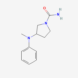 molecular formula C12H17N3O B1605836 3-[Methyl(phenyl)amino]pyrrolidine-1-carboxamide CAS No. 20984-63-8