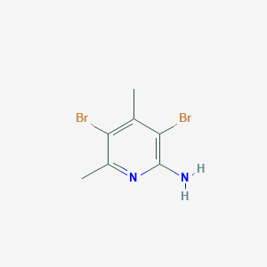 molecular formula C7H8Br2N2 B1605840 3,5-Dibromo-4,6-dimethylpyridin-2-amine CAS No. 5407-86-3