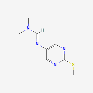 molecular formula C8H12N4S B1605856 N,N-Dimethyl-N'-(2-(methylthio)pyrimidin-5-yl)formimidamide CAS No. 52767-93-8