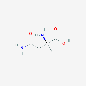 molecular formula C5H10N2O3 B160588 (S)-2,4-Diamino-2-methyl-4-oxobutanoic acid CAS No. 137346-51-1
