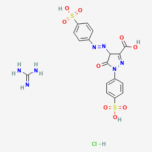 1H-Pyrazole-3-carboxylic acid, 4,5-dihydro-5-oxo-1-(4-sulfophenyl)-4-[(4-sulfophenyl)azo]-, reaction products with guanidine hydrochloride N,N'-bis(mixed Ph, tolyl and xylyl) derivs.