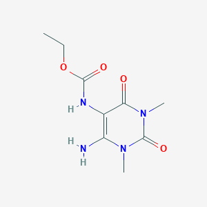 molecular formula C9H14N4O4 B1605934 Ethyl (6-amino-1,3-dimethyl-2,4-dioxo-1,2,3,4-tetrahydropyrimidin-5-yl)carbamate CAS No. 49810-21-1