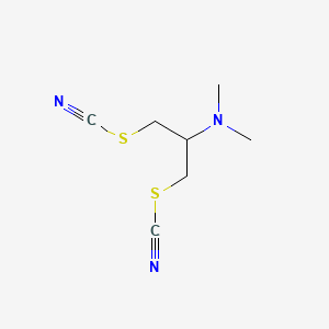 molecular formula C7H11N3S2 B1605972 Thiocyanic acid, 2-(dimethylamino)trimethylene ester CAS No. 997-70-6