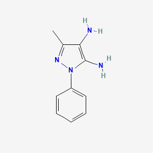 molecular formula C10H12N4 B1606002 3-Methyl-1-phenyl-1h-pyrazole-4,5-diamine CAS No. 52943-88-1
