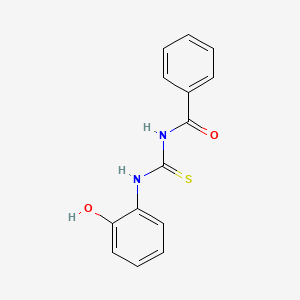 molecular formula C14H12N2O2S B1606003 Urea, 1-benzoyl-3-(o-hydroxyphenyl)-2-thio- CAS No. 53514-41-3