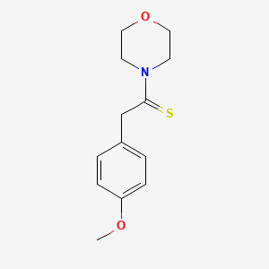molecular formula C13H17NO2S B1606007 4-[2-(4-Methoxyphenyl)ethanethioyl]morpholine CAS No. 42945-78-8
