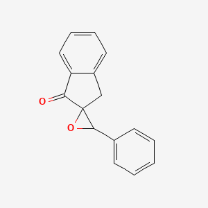 molecular formula C16H12O2 B1606012 2,3-Dihydro-2-phenyl-3-spiroepoxy-1H-indanone CAS No. 13148-14-6