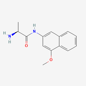 molecular formula C14H16N2O2 B1606028 N-(4-Methoxynaphthalen-2-yl)-L-alaninamide CAS No. 4467-67-8