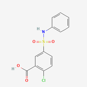 molecular formula C13H10ClNO4S B1606074 Benzoic acid, 2-chloro-5-[(phenylamino)sulfonyl]- CAS No. 68189-34-4