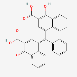 molecular formula C29H18O6 B1606077 4-[(3-Carboxy-4-oxonaphthalen-1-ylidene)-phenylmethyl]-1-hydroxynaphthalene-2-carboxylic acid CAS No. 5715-76-4