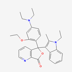 molecular formula C30H33N3O3 B1606080 5-[4-(diethylamino)-2-ethoxyphenyl]-5-(1-ethyl-2-methyl-1H-indol-3-yl)furo[3,4-b]pyridin-7(5H)-one CAS No. 69898-41-5
