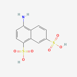 B1606096 1,7-Naphthalenedisulfonic acid, 4-amino- CAS No. 85-74-5