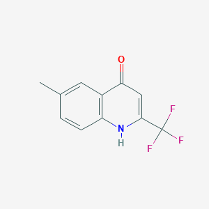 molecular formula C11H8F3NO B160611 4-Hydroxy-6-methyl-2-(trifluoromethyl)quinoline CAS No. 1701-20-8