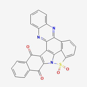 molecular formula C26H11N3O4S B1606121 (1,2)Benzisothiazolo(2,3,4-lma)benzo(h)quinoxalino(2,3-c)carbazole-11,16-dione 9,9-dioxide CAS No. 6252-73-9