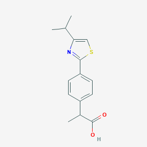 molecular formula C15H17NO2S B160616 2-[4-(4-Isopropylthiazol-2-yl)phenyl]propanoic acid CAS No. 138568-63-5