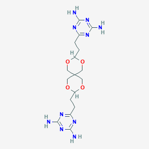 molecular formula C17H26N10O4 B160618 3,9-Bis[2-(3,5-diamino-2,4,6-triazaphenyl)ethyl]-2,4,8,10-tetraoxaspiro[5.5]undecane CAS No. 22535-90-6