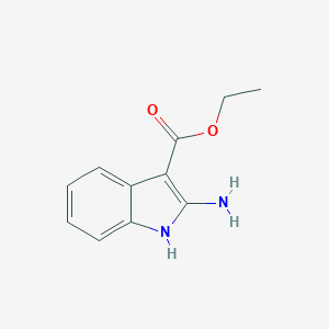 molecular formula C11H12N2O2 B016062 2-氨基-1H-吲哚-3-甲酸乙酯 CAS No. 6433-72-3