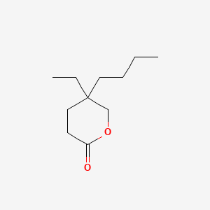 molecular formula C11H20O2 B1606210 2H-Pyran-2-one, 5-butyl-5-ethyltetrahydro- CAS No. 67770-79-0