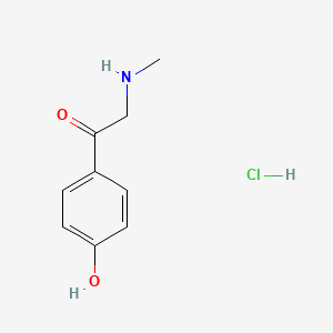 molecular formula C9H12ClNO2 B1606211 1-(4-Hydroxyphenyl)-2-(methylamino)ethan-1-one hydrochloride CAS No. 67828-68-6