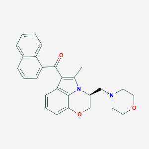 molecular formula C27H26N2O3 B160626 甲烷酮，（2,3-二氢-5-甲基-3-（4-吗啉基甲基）吡咯并（1,2,3-de）-1,4-苯并恶嗪-6-基）-1-萘基-，（S）-） CAS No. 131543-24-3