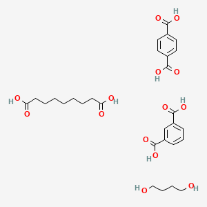 molecular formula C29H38O14 B1606305 benzene-1,3-dicarboxylic acid;butane-1,4-diol;nonanedioic acid;terephthalic acid CAS No. 25153-35-9