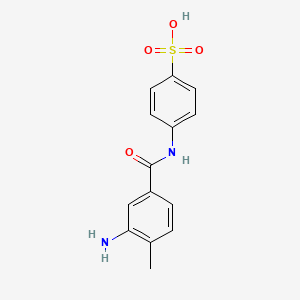 molecular formula C14H14N2O4S B1606309 Benzenesulfonic acid,4-[(3-amino-4-methylbenzoyl)amino]- CAS No. 43035-26-3