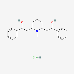 molecular formula C22H30ClNO2 B1606329 alpha,alpha'-Diphenyl-1-methyl-2,6-piperidinediethanol hydrochloride CAS No. 6112-86-3