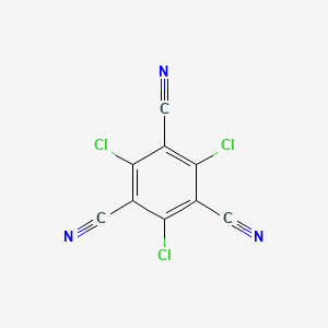 molecular formula C9Cl3N3 B1606330 2,4,6-trichlorobenzene-1,3,5-tricarbonitrile CAS No. 3638-98-0