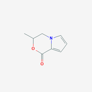 molecular formula C8H9NO2 B160634 3-methyl-3,4-dihydro-1H-pyrrolo[2,1-c][1,4]oxazin-1-one CAS No. 128500-36-7