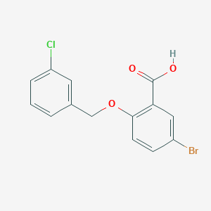 5-Bromo-2-[(3-chlorobenzyl)oxy]benzoic acid