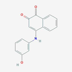 4-(3-Hydroxyanilino)-1,2-dihydronaphthalene-1,2-dione