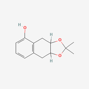 molecular formula C13H16O3 B1606423 cis-3a,4,9,9a-Tetrahydro-2,2-dimethylnaphtho(2,3-d)-1,3-dioxol-5-ol CAS No. 52187-19-6
