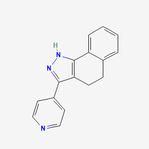 molecular formula C16H13N3 B1606425 4,5-Dihydro-3-(pyridin-4-yl)-2H-benz(g)indazole CAS No. 52837-55-5