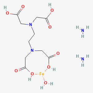 molecular formula C10H24FeN4O9 B1606435 Diammonium ((N,N'-ethylenebis(N-(carboxymethyl)glycinato))(4-)-N,N',O,O',ON,ON')hydroxyferrate(2-) CAS No. 68413-60-5