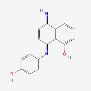 molecular formula C16H12N2O2 B1606439 4-((4-Amino-8-hydroxy-1-naphthyl)imino)cyclohexa-2,5-dien-1-one CAS No. 6201-72-5