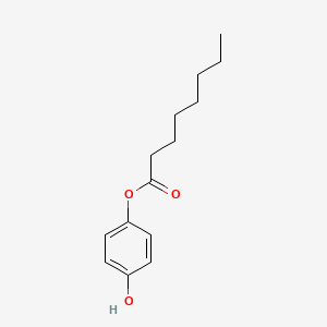 molecular formula C14H20O3 B1606442 Octanoic acid, 4-hydroxyphenyl ester CAS No. 63133-91-5