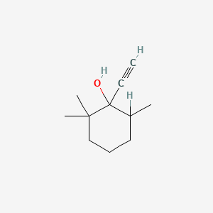 molecular formula C11H18O B1606444 Cyclohexanol, 1-ethynyl-2,2,6-trimethyl-, (1R,6S)-rel- CAS No. 26005-41-4