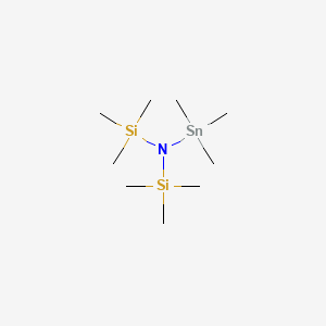 molecular formula C9H27NSi2Sn B1606464 Silanamine, 1,1,1-trimethyl-N-(trimethylsilyl)-N-(trimethylstannyl)- CAS No. 996-37-2