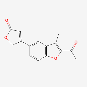 4-(2-Acetyl-3-methyl-5-benzofuryl)furan-2(5H)-one