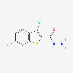 molecular formula C9H6ClFN2OS B1606501 3-Chloro-6-fluoro-1-benzothiophene-2-carbohydrazide CAS No. 329219-36-5