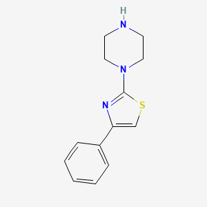 molecular formula C13H15N3S B1606503 1-(4-Phenyl-1,3-thiazol-2-yl)piperazine CAS No. 69389-14-6