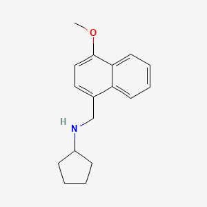 molecular formula C17H21NO B1606504 N-[(4-methoxynaphthalen-1-yl)methyl]cyclopentanamine CAS No. 353778-46-8