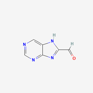 molecular formula C6H4N4O B1606510 7H-purine-8-carbaldehyde CAS No. 56805-26-6