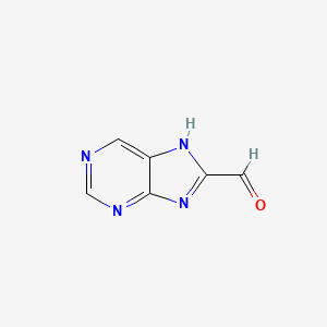 molecular formula C6H4N4O B1606510 1H-Purine-8-carbaldehyde CAS No. 56805-26-6