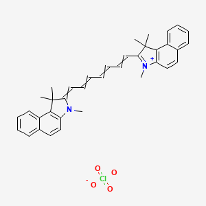 molecular formula C37H37ClN2O4 B1606528 2-(7-(1,3-Dihydro-1,1,3-trimethyl-2H-benz(e)indol-2-ylidene)hepta-1,3,5-trienyl)-1,1,3-trimethyl-1H-benz(e)indolium perchlorate CAS No. 23178-67-8