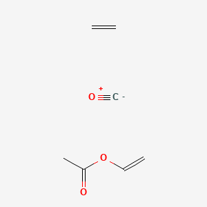 molecular formula C7H10O3 B1606529 Acetic acid ethenyl ester, polymer with carbon monoxide and ethene CAS No. 26337-35-9
