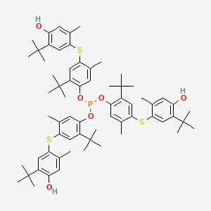 Tris[2-tert-butyl-4-(5-tert-butyl-4-hydroxy-2-methylphenyl)sulfanyl-5-methylphenyl] phosphite