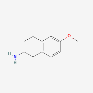 molecular formula C11H15NO B1606543 6-Methoxy-1,2,3,4-tetrahydro-naphthalen-2-ylamine CAS No. 81861-30-5